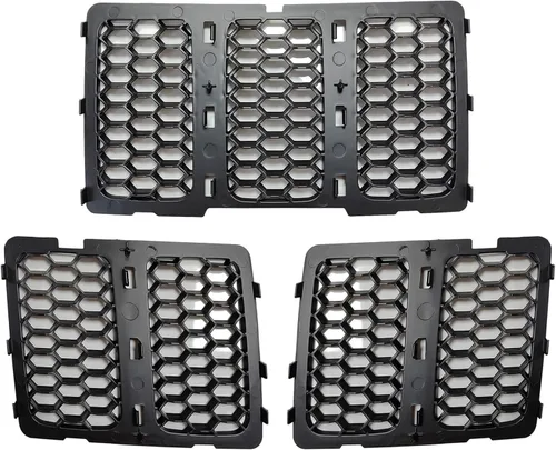 Miniatura 4 de Rejilla delantera de malla tipo panal Compatible con Jeep Grand Cherokee 2014 2015 2016