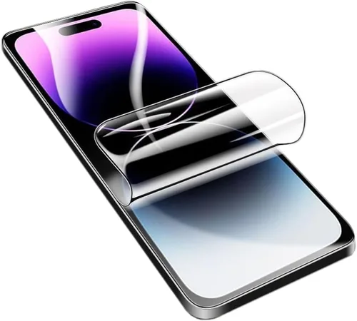 Protector de pantalla de hidrogel de alta sensibilidad para iPhone 15 Pro Max de 6.7 pulgadas, 2 piezas de película protectora de TPU suave