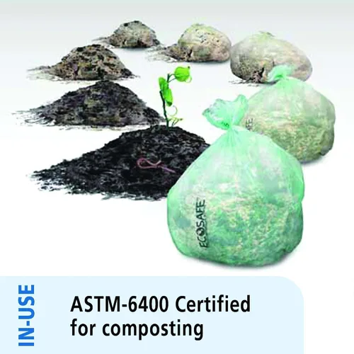 Miniatura 7 de Stout e2430e85 13 galones 24" x 30" Heavy Duty biodegradables bolsas de basura, 45 bolsas por caja, astm6400, verde, fabricado en Estados Unidos por