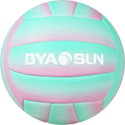 Miniatura 9 de Soft Official Volleyball for Indoor Outdoor Beach, Size 5 Training Volleyball for Beginner Teenager Adult Rosa/Azul/Pureple