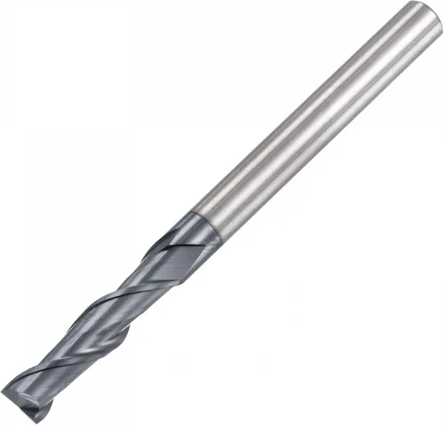 Miniatura 18 de uxcell Fresa de extremo de nariz cuadrada, punta de 0.039 in de diámetro de carburo sólido recubierto AlTiN Fresa CNC Fresa de 2 flautas en espiral