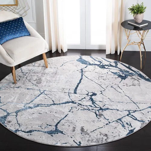 Miniatura 17 de SAFAVIEH Amelia Collection - Alfombra decorativa de 2 x 4 pies, gris y negro, diseño abstracto moderno, no desprende pelusa y de fácil cuidado