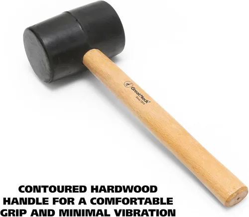 Miniatura 3 de GreatNeck RM32 - Martillo de goma de 32 onzas para construcción, carpintería, automoción, mazo de doble cara resistente, con mango de madera dura