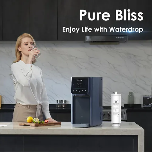 Miniatura 2 de Waterdrop Filtro de repuesto, repuesto para dispensador de agua caliente y fría de ósmosis inversa de Waterdrop y encimera, 6 meses de vida útil