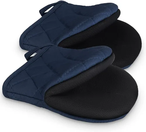 Miniatura 28 de 1 par de manoplas cortas para horno, guantes de silicona resistentes al calor para cocina, mini guantes de horno para 500 grados, superficies