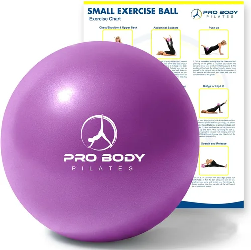 Miniatura 11 de ProBody Pilates Mini Pelota de Ejercicio - Bola de 9 Pulgadas para Entrenamiento de Estabilidad, Barra, Yoga, Núcleo y Terapia Física