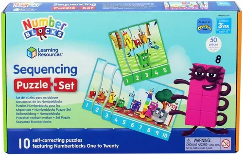 Miniatura 9 de Learning Resources Numberblocks - Juego de rompecabezas de secuenciación, rompecabezas de números, rompecabezas de matemáticas, 10 rompecabezas