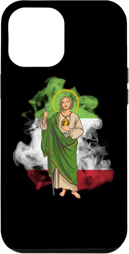 Miniatura 25 de Funda para iPhone 14 San Judas Tadeo con Bandera de México