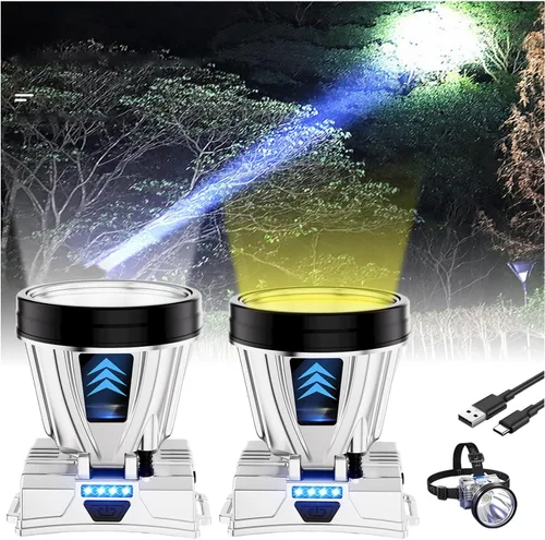Miniatura 9 de Linterna frontal recargable súper brillante de alta potencia, lámpara LED recargable 2023, linterna frontal portátil impermeable para exteriores