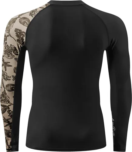 Miniatura 4 de HUGE SPORTS Camiseta de protección contra erupciones de manga larga para hombre UPF 50+ con protección UV, de secado rápido, con costuras de Bosque