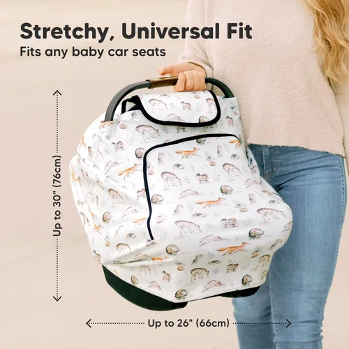 Miniatura 4 de KeaBabies Funda de asiento de automóvil de invierno para bebé, recién nacido, ajuste universal, fundas de asiento de automóvil para bebé, niña
