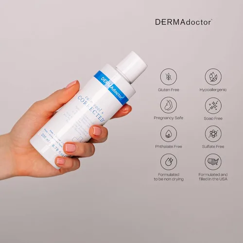 Miniatura 9 de DERMAdoctor Aceite limpiador hidratante y removedor de maquillaje; limpiador facial suave sin fragancia formulado por dermatólogos con aceite