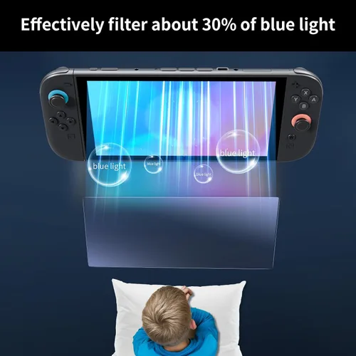 Miniatura 4 de PERFECTSIGHT Protector de pantalla de vidrio templado con luz azul mate antideslumbrante compatible con Nintendo Switch 2 2025, protección ocular