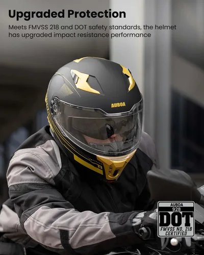 Miniatura 2 de Casco modular para motocicleta de cara completa con doble visera abatible para adultos, hombres y mujeres, modelo 928