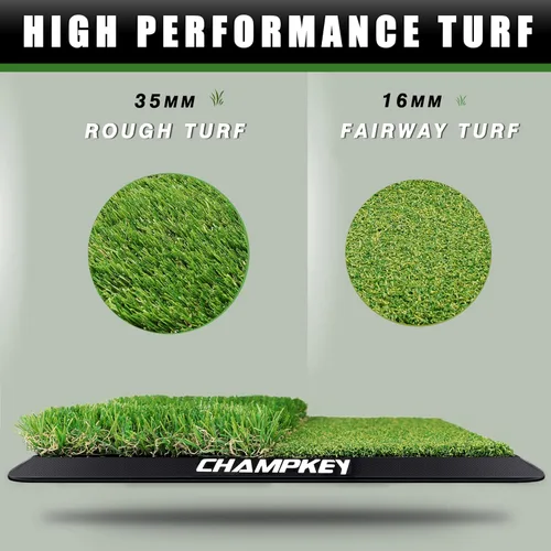 Miniatura 2 de CHAMPKEY Alfombrilla de Golf de Doble Césped Viene con 9 Tees de Golf y 1 Tee de Goma Alfombrilla de Práctica de Golf con Respaldo de Goma