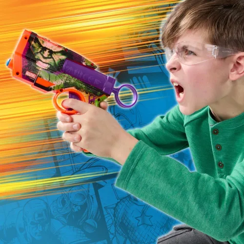 Miniatura 16 de Nerf Marvel Hulk Dart Blaster 4 dardos de espuma Nerf N1 Diseños de piel inspirados en Hulk Regalos para llenar calcetines navideños
