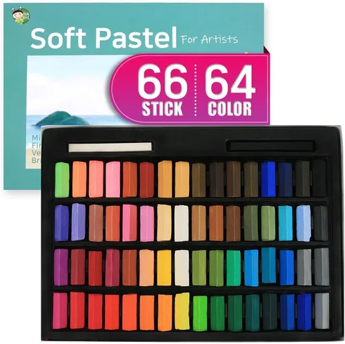 Miniatura 9 de HA SHI Pasteles de tiza suave, 24 colores surtidos, suministros de arte suave para artistas, medios de dibujo profesionales, pastel para usuarios