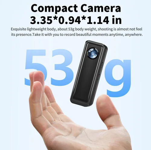 Miniatura 9 de Cámara Corporal de 128 GB, Videocámara de Acción 4K 30FPS, Cámara Deportiva Manos Libres con Clip Trasero Magnético, Mini Cámara Corporal POV que