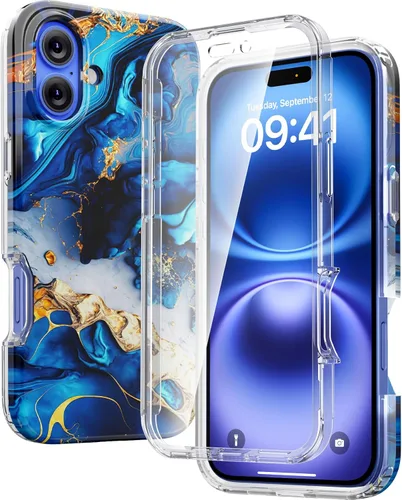 Miniatura 222 de Diaclara - Funda compatible con iPhone 11, carcasa resistente de cuerpo completo con protector de pantalla integrado sensible al tacto y Transparente