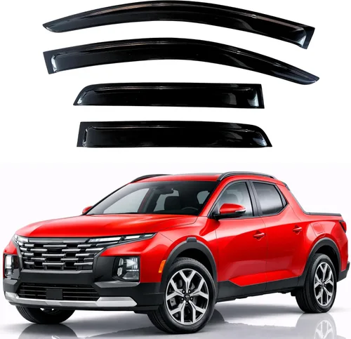 Miniatura 134 de KPY Visor de ventana compatible con Hyundai Tucson 2021-2025, 4 piezas de deflector de ventilación para ventana lateral, estilo Mugen, protector