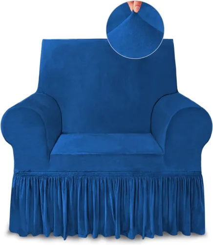 Miniatura 40 de NICEEC Funda de Sofá Súper Suave de 1 Pieza Azul Marino Funda Elástica para Sofás Stretch Universal de Spandex Fundas para Sofás para Sala de Estar