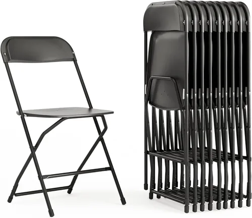 Miniatura 40 de Flash Furniture Hercules Series Silla plegable de plástico, color rojo, paquete de 6, capacidad de peso de 650 libras, cómoda silla para eventos