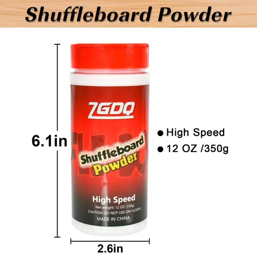 Miniatura 2 de Shuffleboard Sand Wax, juego de polvo de tejo de alta velocidad, juego de 2 latas de sal de tejo con mini cepillo