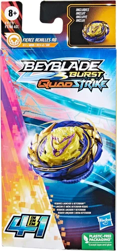Miniatura 3 de Beyblade Burst Quadstrike Fierce Achilles A8 4 en 1 Battle Top