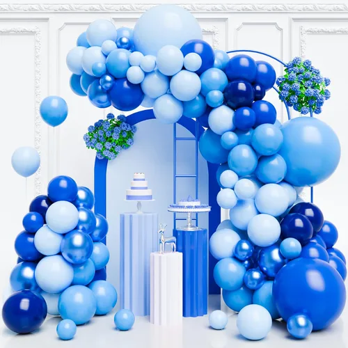 Miniatura 26 de Kit de arco de globos negros y plateados, 130 guirnaldas de globos negros metálicos, globos de látex plateados metálicos de diferentes tamaños