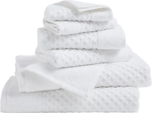 Miniatura 29 de Great Bay Home - Toallas de mano 100% algodón blanco, 6 toallas de baño suaves para manos, altamente absorbentes y de secado rápido, colección