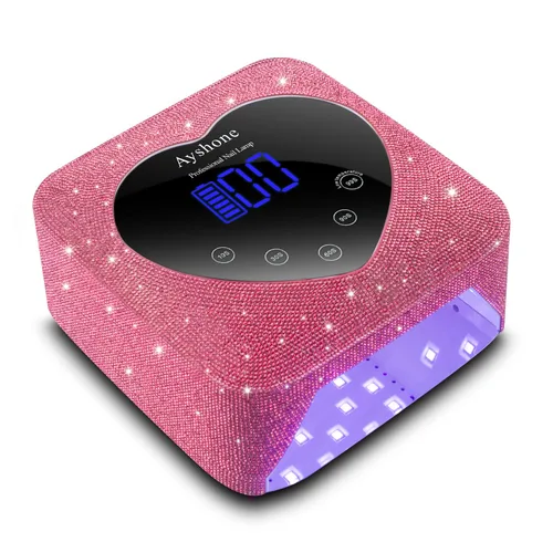 Miniatura 9 de Lámpara de uñas UV LED inalámbrica, secador de uñas recargable de 72W con luz de esmalte de gel y gran pantalla LCD, lámpara de uñas curativa Blanco
