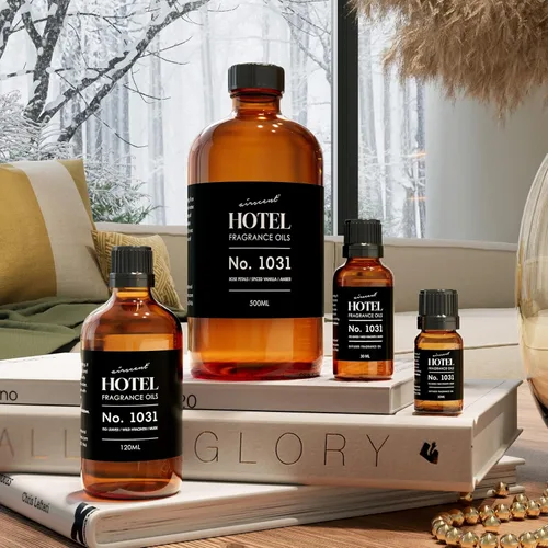 Miniatura 7 de AirScent Aceite Difusor de Hotel No. 1031 - Pétalos de Rosa Vainilla Especiada Ámbar - Duplicado de Aroma de Hotel - Aceite de Fragancia Premium
