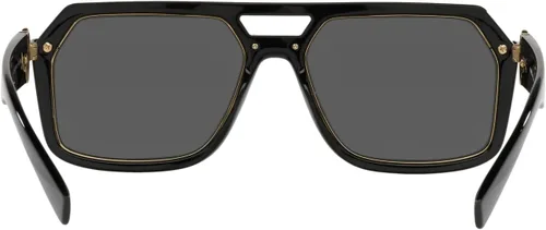 Miniatura 5 de Versace - Gafas de sol para hombre con marco negro, lentes gris oscuro, 58 mm
