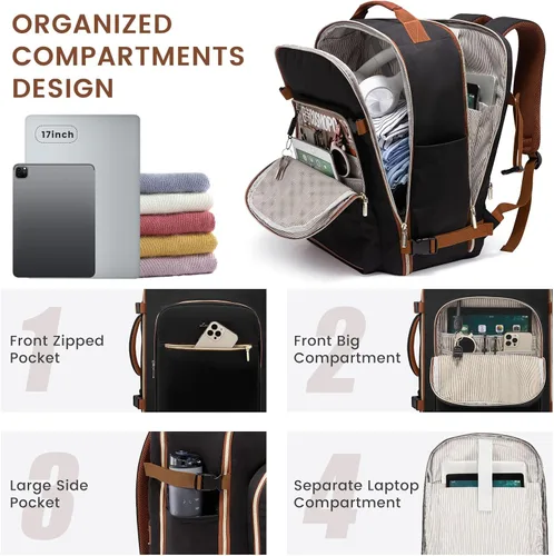 Miniatura 2 de LOVEVOOK Mochila de viaje para llevar a bordo, Mochilas de viaje
