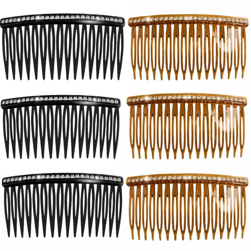 Miniatura 12 de Peines laterales con diamantes de imitación para mujer, peine de flequillo, pinzas para el cabello, accesorios para el cabello, peine decorativo