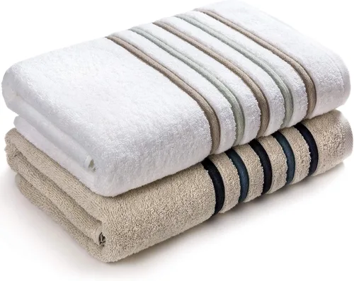 Softerry Finesse Juego de toallas de baño, 100 % algodón suave, felpa extra absorbente y esponjosa, calidad de hotel y spa, resistente a la Beige y