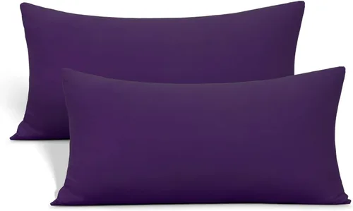 Miniatura 111 de Juego de 2 fundas de almohada pequeñas de punto Jersey Knit para viajes o niños pequeños de 12 x 16 pulgadas, 13 x 18 o 14 x 20 pulgadas, sobre