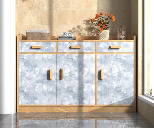 Miniatura 6 de tiltil Papel Tapiz Despegar y Pegar con Flores Azul y Blanco Papel de Contacto Boho 17.7"x78.8" Papel Tapiz Autoadhesivo Removible Moderno Papel