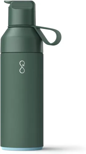 Ocean Bottle Go - Botella de agua de acero inoxidable de 17 onzas, reutilizable y sostenible, mantiene las bebidas frías y calientes, regalo Verde