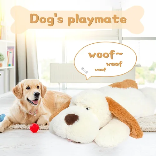 Miniatura 5 de MorisMos Animales de Peluche de Perro Gigante, Perro de Peluche Grande de 51 Pulgadas, Almohada Suave de Cachorro Grande, Regalos para Niños