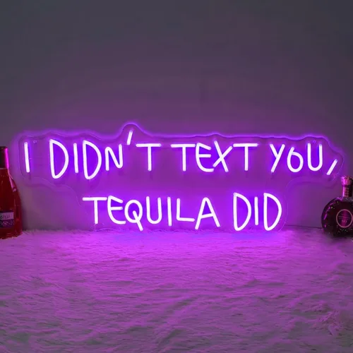 Miniatura 8 de Letrero de neón con texto en inglés «All You Need Is Tequila» de 23 pulgadas, para decoración de pared para el hogar, bar, pub, club