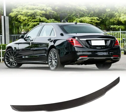 Alerón de maletero de fibra de carbono para Mercedes Benz S Class W222 Sedan 2014-2019 S400 S450 S500 S550 S560 S600 S63 S65 AMG Tapa trasera para