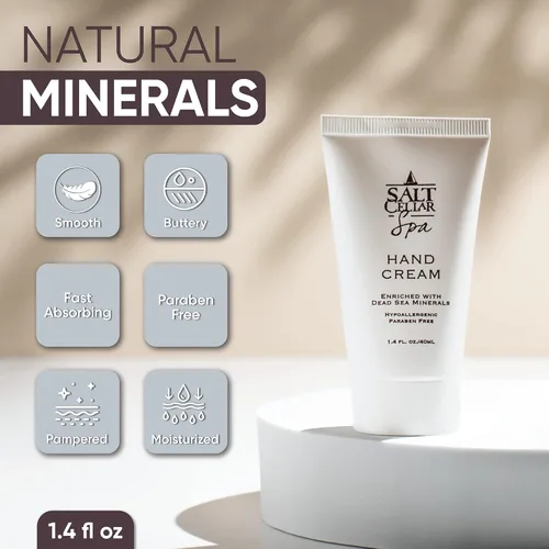 Miniatura 5 de Salt Cellar Spa - Crema mineral para manos del Mar Muerto, loción hidratante para piel seca y agrietada enriquecida con glicerina, aceite de oliva