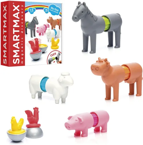Miniatura 11 de SmartMax My First Animal Train STEM - Juego de descubrimiento magnético con tren móvil y animales suaves para edades de 1 a 5 años