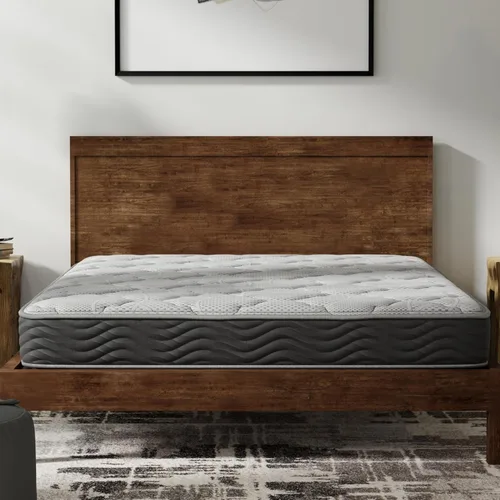 Colchón híbrido individual de 8 pulgadas, cama firme en una caja con capa cómoda de espuma viscoelástica y bobinas en bolsillos | Enfriamiento y