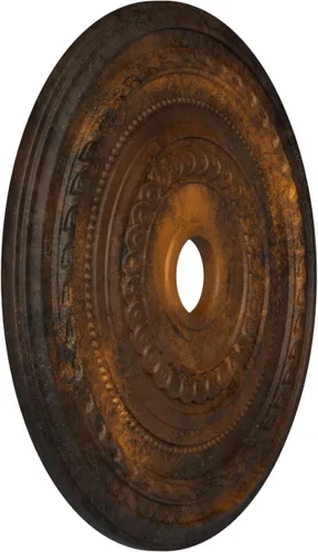 Miniatura 79 de Ekena Millwork CM25COFCS Cole Medallón de Techo, 25 3/8"OD x 3 3/8"ID x 1 3/8"P, pintado a mano Flash Cobre