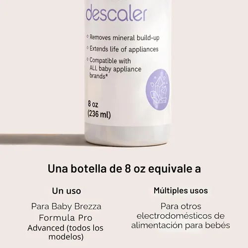 Miniatura 5 de Baby Brezza Descalcificador de 8 oz. Fabricado en Estados Unidos. Solución descalcificadora universal para Baby Brezza y otros electrodomésticos