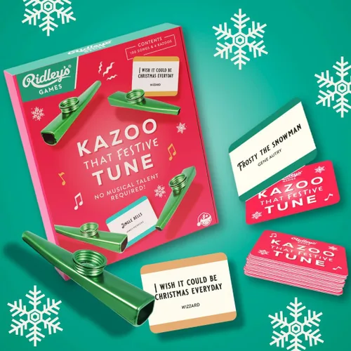 Miniatura 7 de Kazoo That Festive Tune Juego navideño para la familia No se requiere talento musical Incluye 4 kazoos y 100 canciones festivas