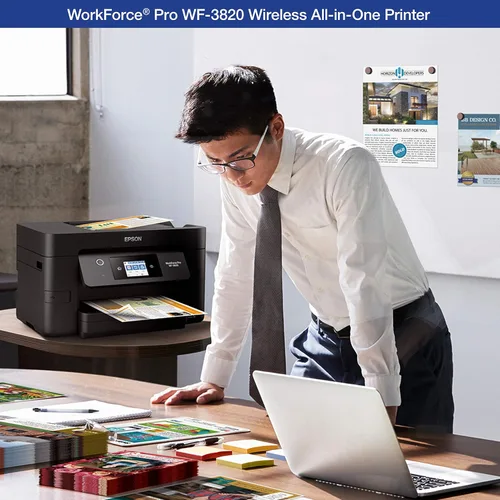 Miniatura 4 de Epson Workforce Pro WF-3820 Impresora inalámbrica todo en uno, impresión automática de 2 caras ADF de 35 páginas, bandeja de papel de 250 hojas