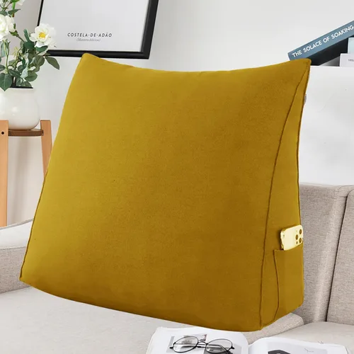 Miniatura 8 de Almohada de Cabecero de Cuña Tamaño Queen Grande Almohada de Bolster para Cama Triángulo Almohada de Lectura Almohada de Apoyo de Espalda